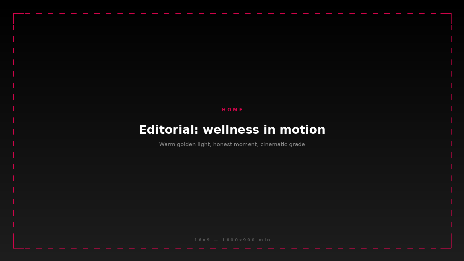 Placeholder, replace with editorial wellness photography