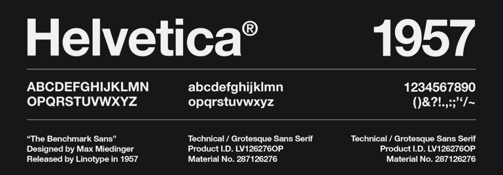 Helvetica Font For Business Card