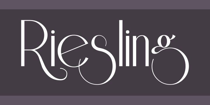 Riesling Font For Business Card